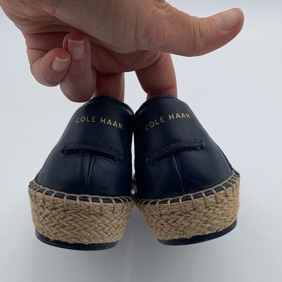 Cole Haan Navy Espadrille Slip-On Shoes size 8.5 nautical - Picture 7 of 11